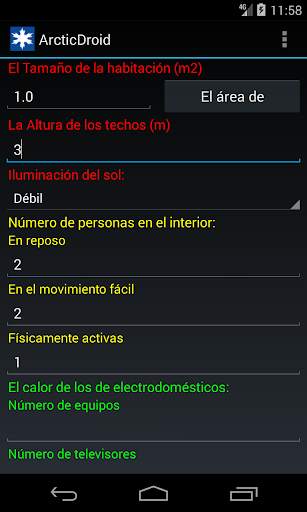 Cálculo de la potencia del acondicionador de aire screenshot 2