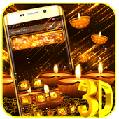 3D Golden Diwali Theme icon