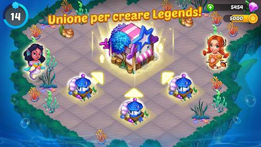 Merge Mermaids-magic puzzles screenshot 1