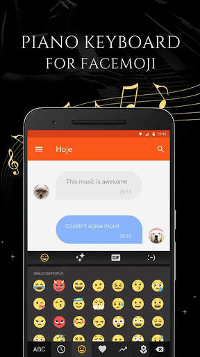 Piano Emoji Keyboard Theme screenshot 2