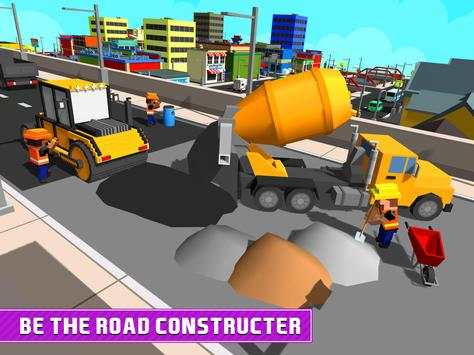 Blocky Highway Road Building screenshot 7