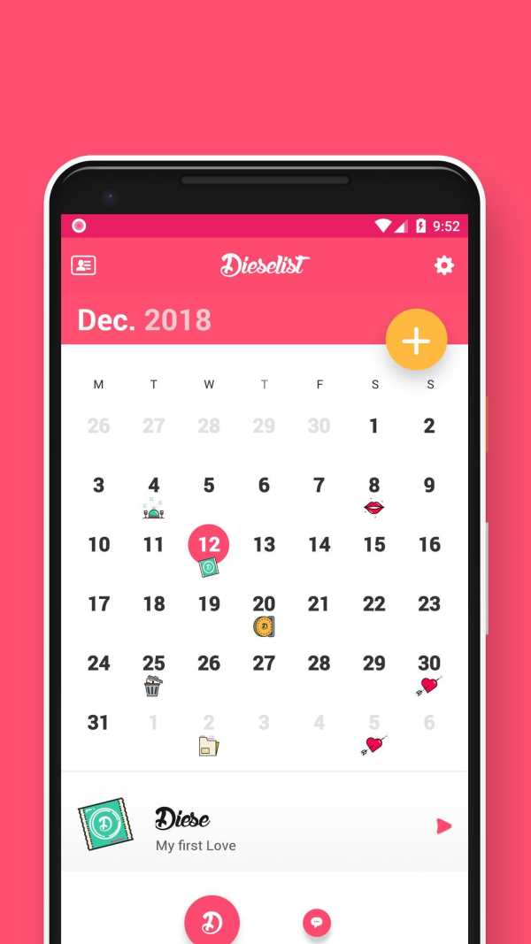 Social Love & Sex Tracker: Dieselist screenshot 1