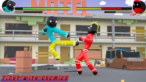 Stickman Street Fighting City Blocky Gangster screenshot 2
