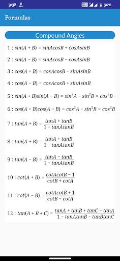 Math Formula Pro - Algebra, Geometry, Trigonometry скриншот 7