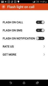 Flash light on call screenshot 2