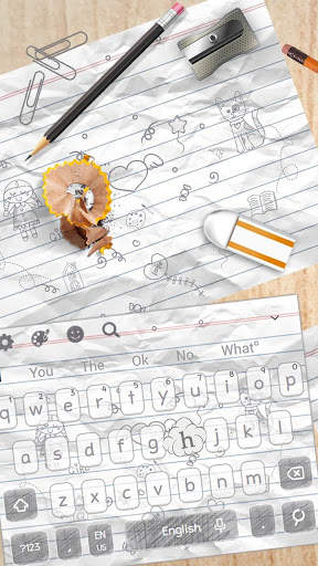 Doodle Pencil Keyboard Theme screenshot 1