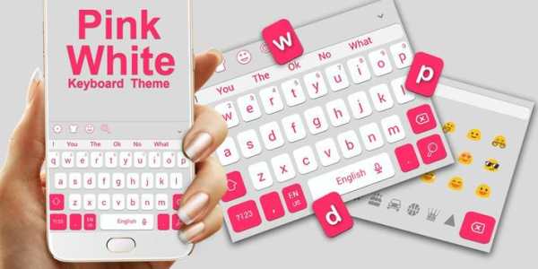 Pink White Keyboard Theme screenshot 4