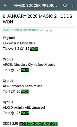 MAGIC SOCCER PREDICTI0NS screenshot 1