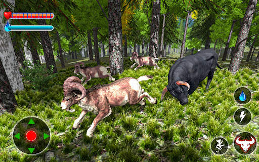 Angry Bull Attack Forest 3D screenshot 2