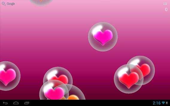 Hearts Bubble LWP Mini Game स्क्रीनशॉट 9