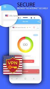 USA VPN - Free USA VPN Proxy & Wi-Fi Security screenshot 3