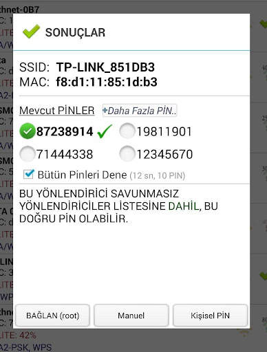 Wifi WPS Plus (Türkçe) screenshot 2