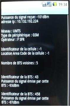 UMTS status screenshot 3