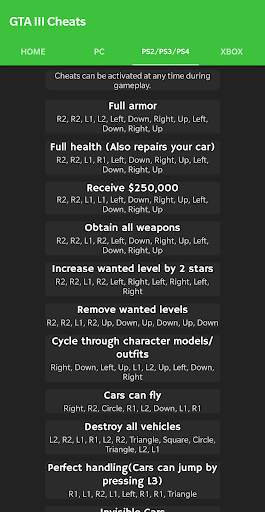 Cheat Codes for III screenshot 3