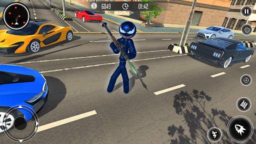 Spider Stickman Rope Hero - Black Hero Vice Town screenshot 1