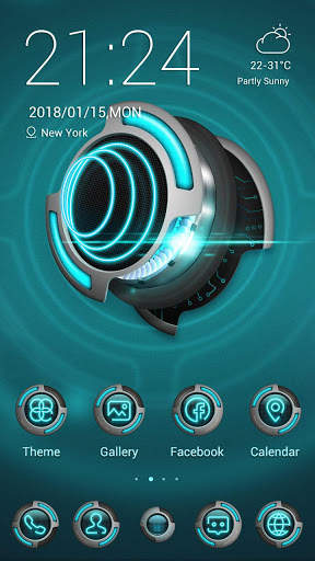 Neon Mecha Go Launcher Theme screenshot 2