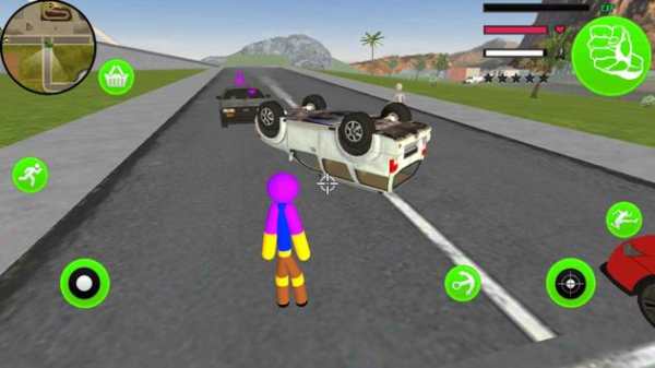 Super Thanos Stickman Rope Hero Gangster Crime screenshot 1
