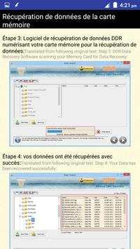 Récupération de données de la carte mémoire Help 7 تصوير الشاشة