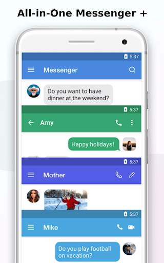 Messenger Plus for Messages, Video Chat for free screenshot 1