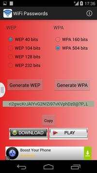 WiFi Passwords 2016 screenshot 1