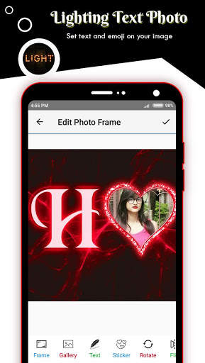 Lighting Text Photo Frame screenshot 5
