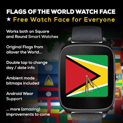 Flags of the World Watch Face screenshot 2