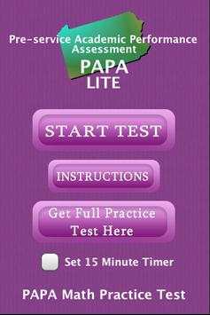 PAPA Math Practice Test Lite скриншот 1