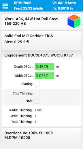 FSWizard Machinist Calculator скриншот 2
