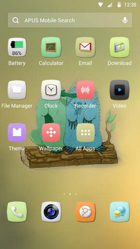 Never-APUS Launcher theme screenshot 2