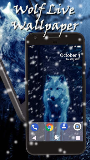 Galaxy ice wolf live wallpaper screenshot 2