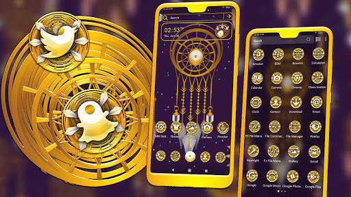 Golden Dream Catcher Launcher Theme screenshot 1