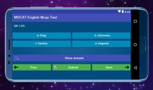 MDCAT English Mcqs Test скриншот 6