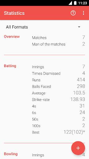 Cricket Statistics Calculator screenshot 3