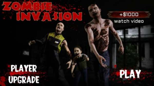 Zombie invasion : shooting games 2d screenshot 1
