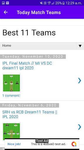 Best11 Teams screenshot 2