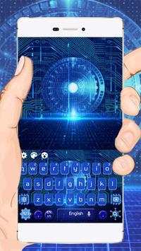 Blue Tech Keyboard Theme screenshot 1