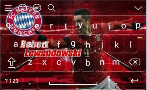 Robert Lewandowski Theme Keyboard स्क्रीनशॉट 1