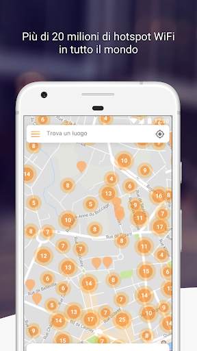 Fon WiFi App - accesso illimitato e map WiFi app screenshot 1