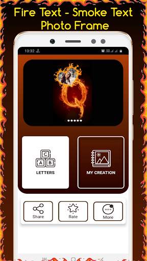 Fire Text Photo Frame - Smoke Text Photo Frame स्क्रीनशॉट 1