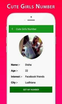 Cute Girls Phone Number 3 تصوير الشاشة