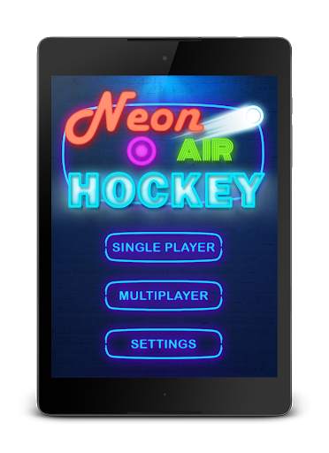 Hockey game - Neon Air Hockey screenshot 9