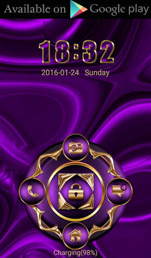 Abstract Violet Go Launcher theme screenshot 6