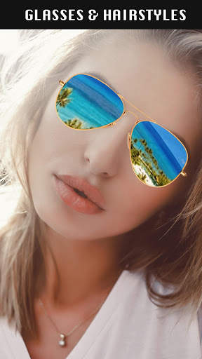 Sunglasses and Hairstyle Photo Editor screenshot 2