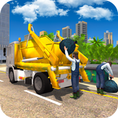 Garbage Truck City Trash Driving Simulator Game 3D icon