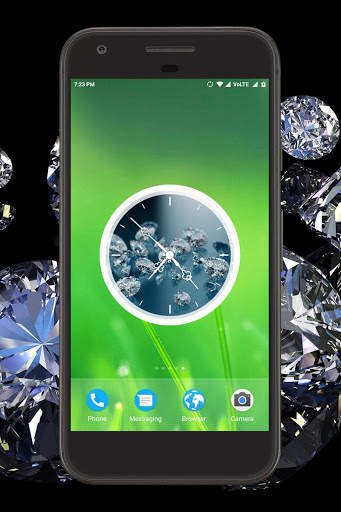 Diamond Clock Live Wallpaper screenshot 1