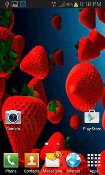 Red Strawberry Live Wallpaper 2 تصوير الشاشة