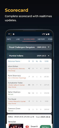 Cricket Live Line screenshot 5
