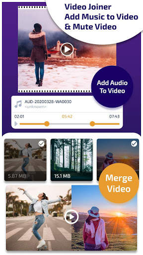 Video Joiner, Add Music to Video & Mute Video screenshot 1