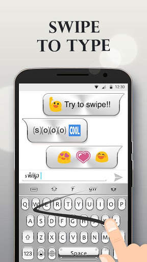 Silver Keyboard - Free Emoji & Gif screenshot 4