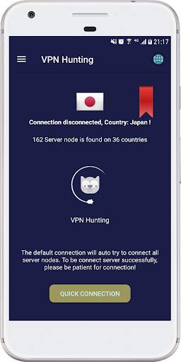 VPN Hunting -- 100% Free VPN with many countries screenshot 2